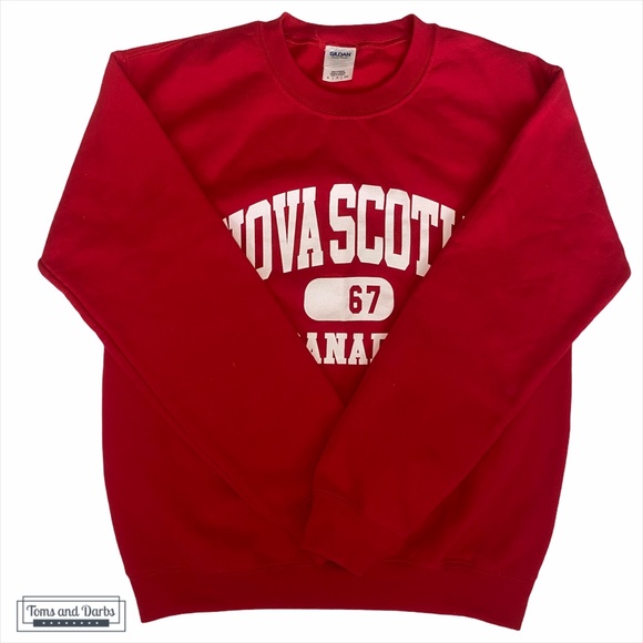 Nova Scotia Unisex Crew Neck Sweater Red - Picture 2 of 10